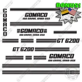 Aftermarket Gt6200 Gomaco Gt 6200 Paver Decal Kit - 7 Year 3m Outdoor Vinyl Decals Bonus