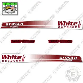 Aftermarket Gt954h Fits White Outdoor Decal Kit Mower- 7 Year 3m Vinyl Decals Bonus