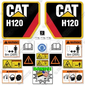 Aftermarket H120 Fits Caterpillar Decal Kit Hammer - 7 Year Outdoor 3m Vinyl