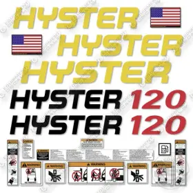 Aftermarket H120xm Hyster Decal Kit Forklift -aftermarket