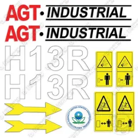 Aftermarket H13r Agt Industrial Decal Kit Mini Excavator - 7 Year Outdoor 3m Vinyl