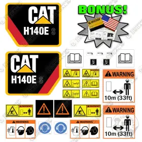 Aftermarket H140es Fits Caterpillar Decal Kit Hydraulic Hammer - 7 Year Outdoor 3m Vinyl