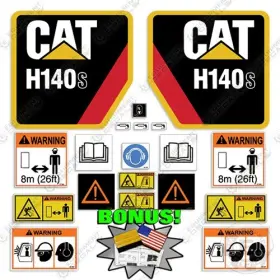 Aftermarket H140s Caterpillar Decal Kit Hydraulic Hammer - 7 Year Outdoor 3m Vinyl Bonus
