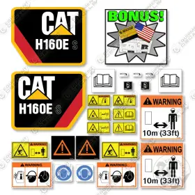 Aftermarket H160es Fits Caterpillar Decal Kit Hydraulic Hammer - 7 Year Outdoor 3m Vinyl