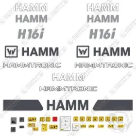 Aftermarket H16i Fits Hamm Decal Kit Vibratory Drum Roller Decals Replacement Stickers