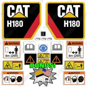 Aftermarket H180 Caterpillar Decal Kit Hammer Cat H 180 - 7 Year Outdoor 3m Vinyl Bonus