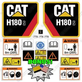 Aftermarket H180s Caterpillar Decal Kit Hammer Cat H 180 S - 7 Year Outdoor 3m Vinyl Bonus