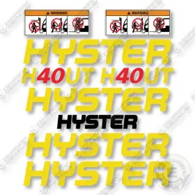 Aftermarket H40ut Hyster Decal Kit Forklift -aftermarket Aftermarket H40ut Hyster Decal Kit Forklift -aftermarket