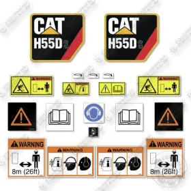 Aftermarket H55ds Fits Caterpillar Decal Kit Hammer - 7 Year Outdoor 3m Vinyl