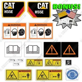 Aftermarket H55e Fits Caterpillar Decal Kit Hydraulic Hammer Replacement Stickers
