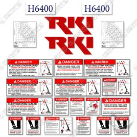 Aftermarket H6400 Fits Rki Decal Kit Crane Truck - 7 Year Outdoor 3m Vinyl