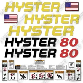 Aftermarket H80xm Hyster Decal Kit Forklift -aftermarket
