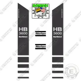 Aftermarket Hb3600 Fits Atlas Copco Decal Kit Breaker Hammer - 7 Year Outdoor 3m Vinyl