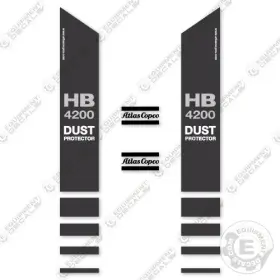 Aftermarket Hb4200 Fits Atlas Copco Decal Kit Breaker Hammer - 7 Year Outdoor 3m Vinyl