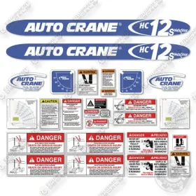 Aftermarket Hc12s Fits Autocrane Decal Kit Crane- Warnings Oversized For Pic -7yr 3m Vinyl
