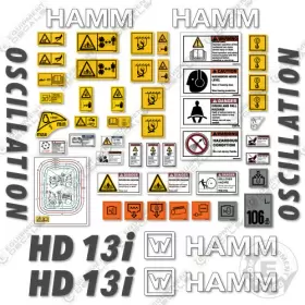Aftermarket Hd-13i Fits Hamm Hd13i Decal Kit Roller - 7 Year Outdoor 3m Vinyl