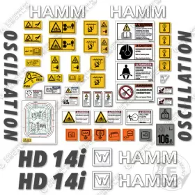 Aftermarket Hd-14i Fits Hamm Hd14i Decal Kit Roller - 7 Year Outdoor 3m Vinyl
