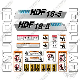 Aftermarket Hdf18-5 Fits Hyundai Decal Kit Forklift - 7 Year Outdoor 3m Vinyl