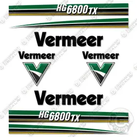 Aftermarket Hg6800tx Fits Vermeer Decal Kit Horizontal Grinder - 7 Year Outdoor 3m Vinyl