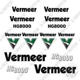 Aftermarket Hg8000 Fits Vermeer Decal Kit Horizontal Grinder - 7 Year Outdoor 3m Vinyl Aftermarket Hg8000 Fits Vermeer Decal Kit Horizontal Grinder - 7 Year Outdoor 3m Vinyl