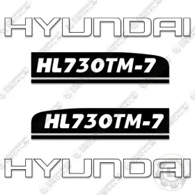 Aftermarket Hl730tm-7 Hyundai Decal Kit Wheel Loader -