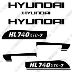 Aftermarket Hl740xtd-7 Hyundai Decal Kit Wheel Loader -