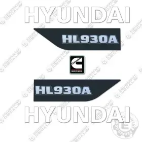 Aftermarket Hl930a Fits Hyundai Decal Kit Wheel Loader - 7 Year Outdoor 3m Vinyl