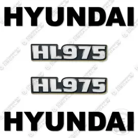 Aftermarket Hl975 Fits Hyundai Decal Kit Wheel Loader - 7 Year Outdoor 3m Vinyl