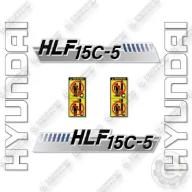 Aftermarket Hlf15c-5 Fits Hyundai Decal Kit Forklift- 7 Year Outdoor 3m Vinyl