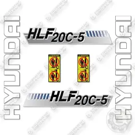 Aftermarket Hlf20c-5 Fits Hyundai Decal Kit Forklift- 7 Year Outdoor 3m Vinyl