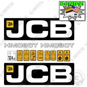 Aftermarket Hm080t Fits Jcb Decal Kit Hammer - 7 Year Outdoor 3m Vinyl