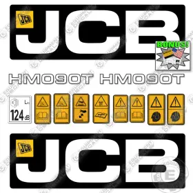 Aftermarket Hm090t Fits Jcb Decal Kit Hammer - 7 Year Outdoor 3m Vinyl