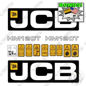 Aftermarket Hm120t Fits Jcb Decal Kit Hammer - 7 Year Outdoor 3m Vinyl