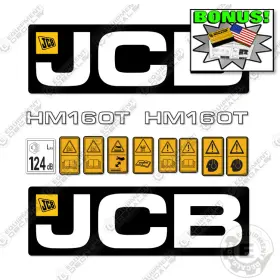 Aftermarket Hm160t Fits Jcb Decal Kit Hammer - 7 Year Outdoor 3m Vinyl