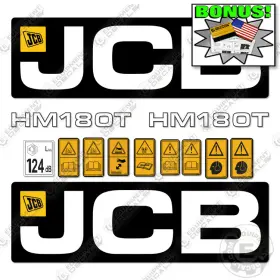 Aftermarket Hm180t Fits Jcb Decal Kit Hammer - 7 Year Outdoor 3m Vinyl