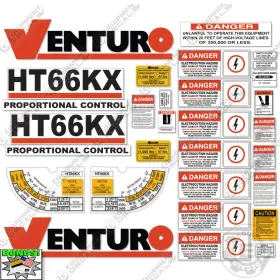 Aftermarket Ht66kx Fits Venturo Decal Kit Hydraulic Crane Replacement Stickers Ht 25 Kx