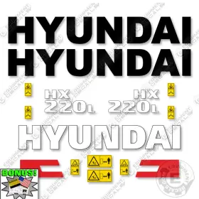 Aftermarket Hx220l Fits Hitachi Decal Kit Excavator - 7 Year Outdoor 3m Vinyl