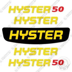 Aftermarket J50xn Fits Hyster Decal Kit Forklift - 7 Year Outdoor 3m Vinyl