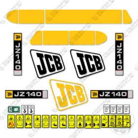 Aftermarket Jz140 Fits Jcb Decal Kit Excavator - 7 Year Outdoor 3m Vinyl