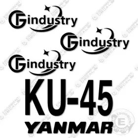 Aftermarket Ku-45 Fits Yanmar Decal Kit Mini Excavator - 7 Year Outdoor 3m Vinyl Aftermarket Ku-45 Fits Yanmar Decal Kit Mini Excavator - 7 Year Outdoor 3m Vinyl