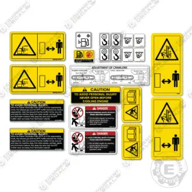 Aftermarket Kx057-4 Fits Kubota Warning Decals Mini Excavator - 7 Year 3m Vinyl