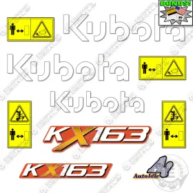 Aftermarket Kx163-4 Fits Kubota Decal Kit Mini Excavator Replacement Decals