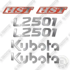 Aftermarket L2501 Fits Kubota Decal Kit Compact Tractor - 7 Year Outdoor 3m Vinyl