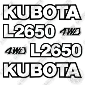 Aftermarket L2650 Fits Kubota Decal Kit Tractor - 7 Year Outdoor 3m Vinyl
