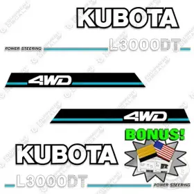 Aftermarket L3000dt Kubota Decal Kit Tractor Decals L3000 - 7 Year Outdoor 3m Vinyl Bonus