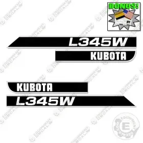Aftermarket L345w Fits Kubota Decal Kit Tractor Decals - 7 Year Outdoor 3m Vinyl