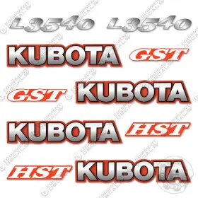 Aftermarket L3540 Fits Kubota Decal Kit Tractor Decals - 3m Vinyl Sticker Set