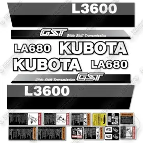 Aftermarket L3600 Fits Kubota Decal Kit Tractor - 7 Year Outdoor 3m Vinyl