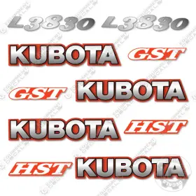 Aftermarket L3830 Fits Kubota Decal Kit Tractor Decals - 3m Vinyl Sticker Set