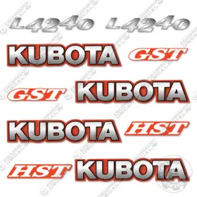 Aftermarket L4240 Fits Kubota Decal Kit Tractor Decals - 3m Vinyl Sticker Set